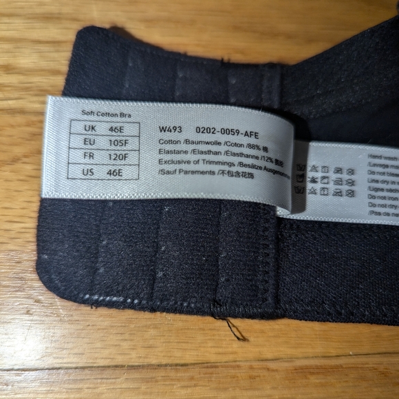 DELIMIRA Women's Wireless Plus Size Bra Unlined Full Coverage Comfort Cotton 46E - Picture 9 of 9